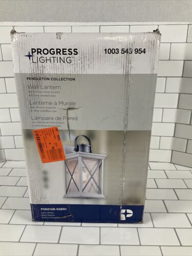 Pendleton 1 Light Satin White 16 inch Outdoor Wall Lantern Sconce Silver Accents (6922723819703)